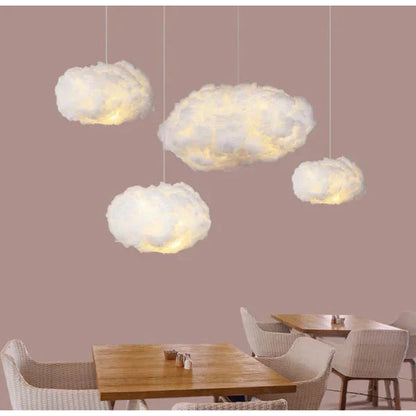 Simple White Cloud LED Hanging Light