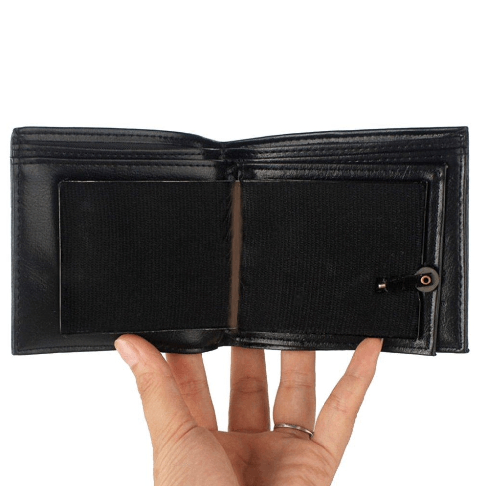 Leather Flame Pattern Wallet