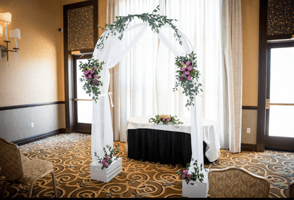 Elegant White Wedding Arch Decoration