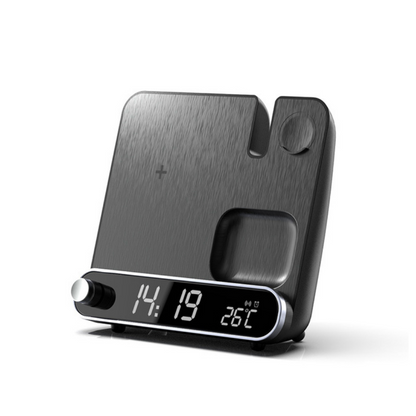 Compact 3 in 1 Wireless Charging Alarm Clock