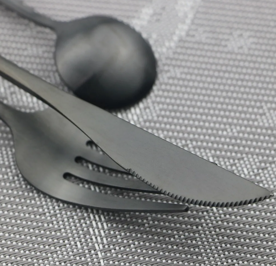 Simple 36-Piece Stainless Steel Flatware Set with Matte Finish
