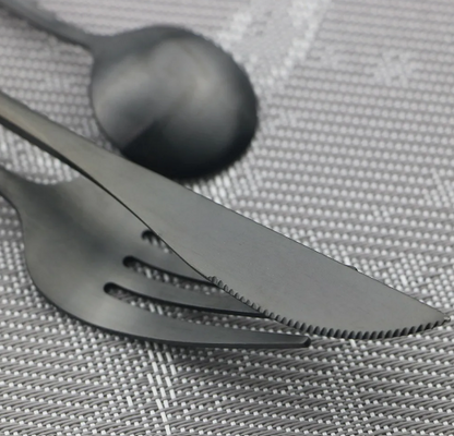 Simple 36-Piece Stainless Steel Flatware Set with Matte Finish