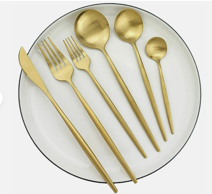 Premium Steel Cutlery Set in Chic Colors