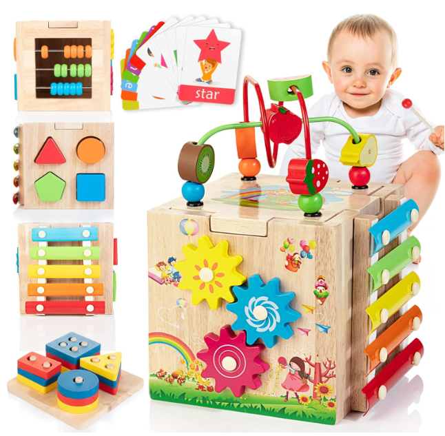 Colorful 8-in-1 Baby Play Cube - Fesara