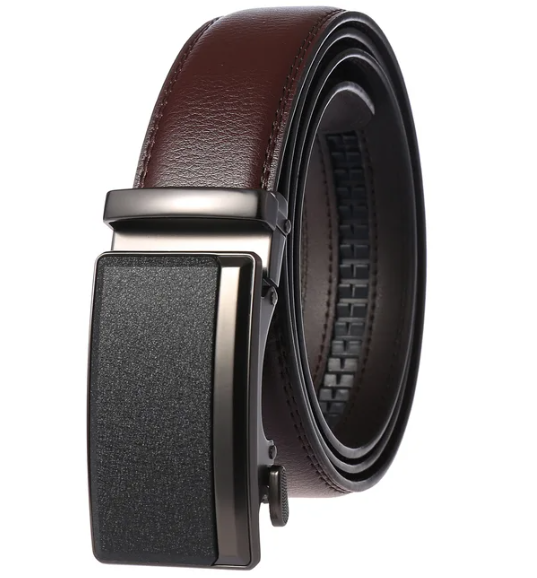 Premium Leather Men's Automatic Buckle Belt - Fesara