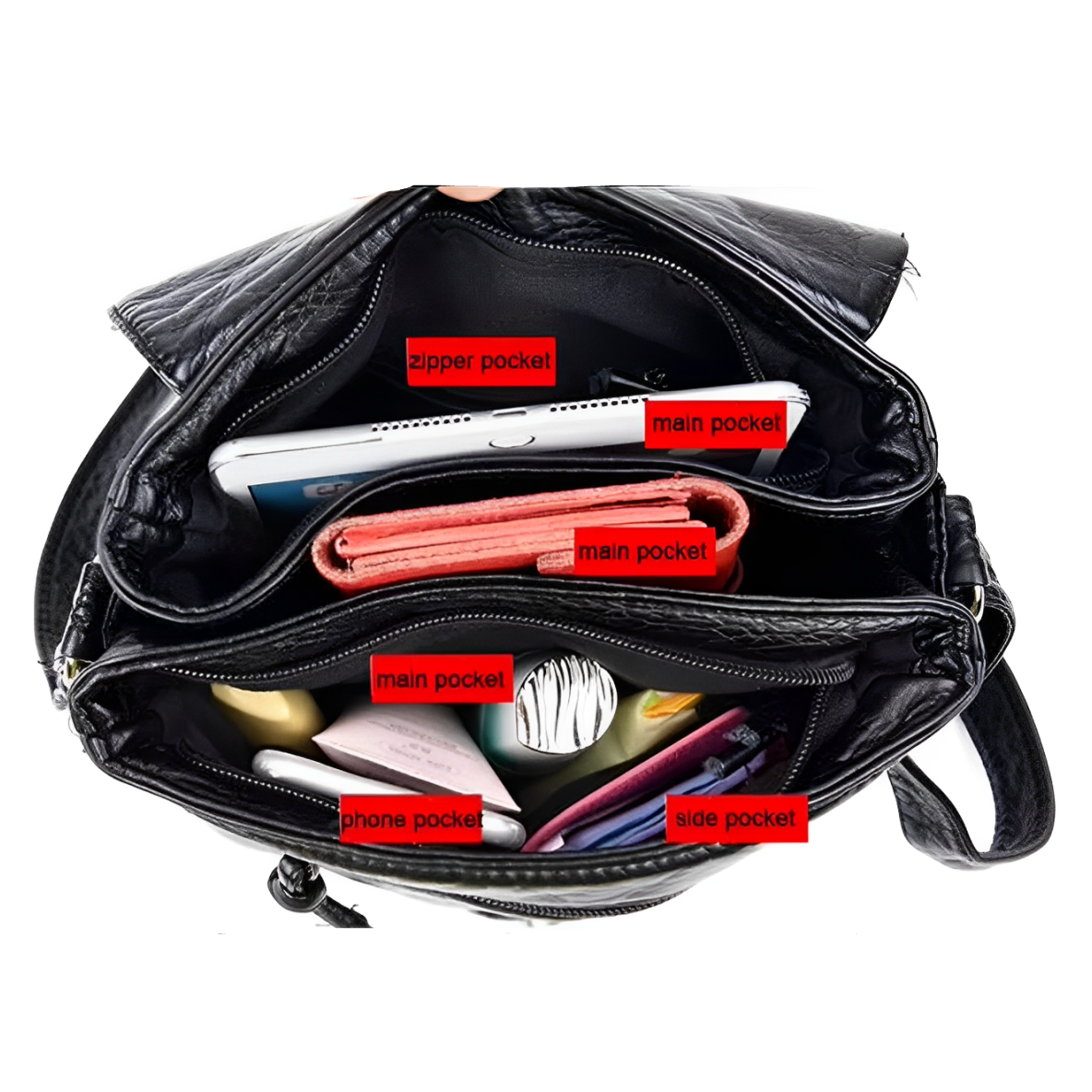 Chic Real Leather Tassel Crossbody Bag