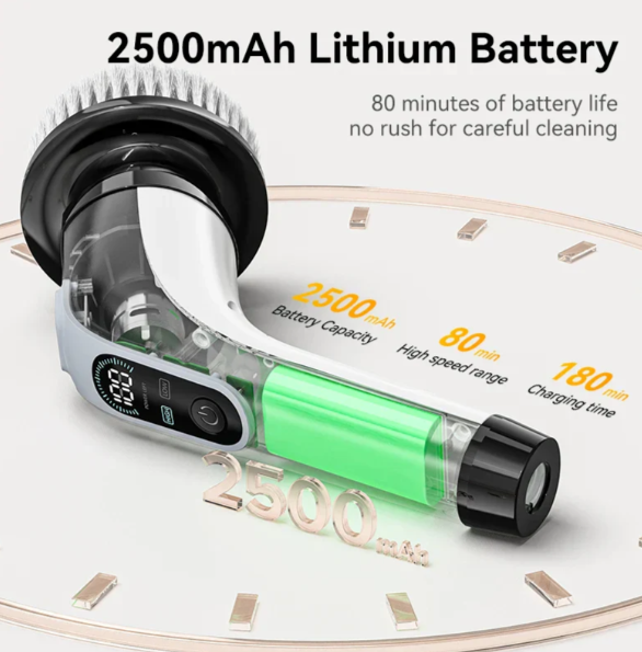 Wireless Power Cleaning Brush with 7 Versatile Attachments