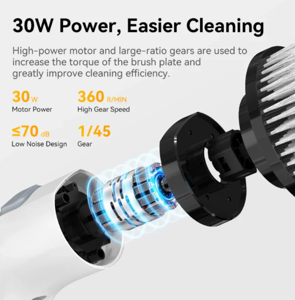 Wireless Power Cleaning Brush with 7 Versatile Attachments