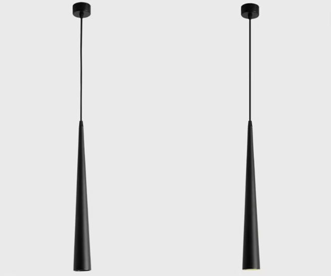 Sleek Metal LED Hanging Light Fixture - Fesara