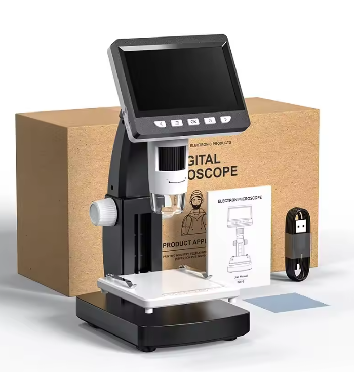 Compact 4.3 HD Digital Microscope with 8 LED Lights - Fesara