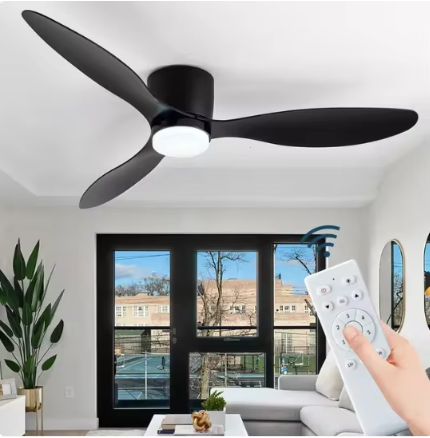 Stylish Ceiling Fan with LED Light and Remote
