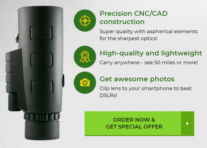 Portable HD Monocular Telescope with Phone Adapter & Stand