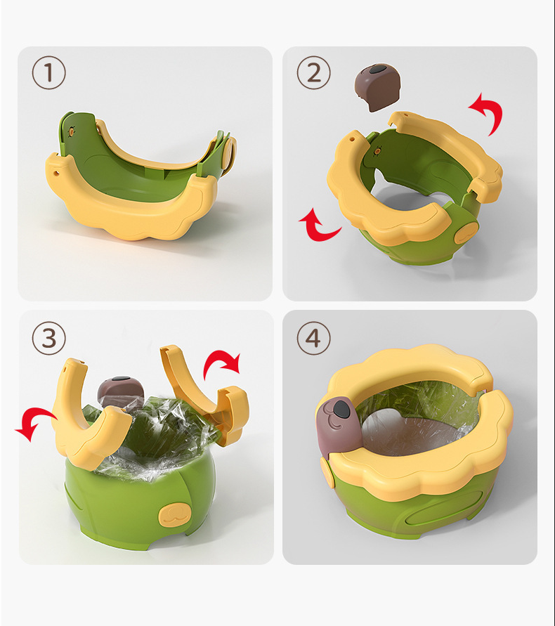 Compact Foldable Potty Training Seat Portable Toilet