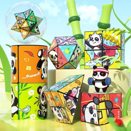 Colorful Collapsible Cube Children's Toy - Fesara