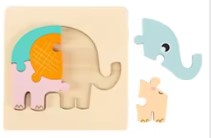 Lightweight Wood Airplane Puzzle Toy