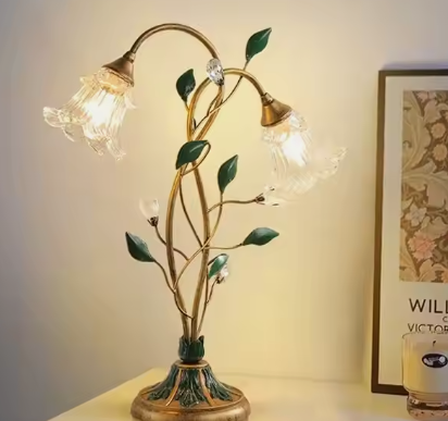 Beautiful Floral Desk Lamp with Natural Style
