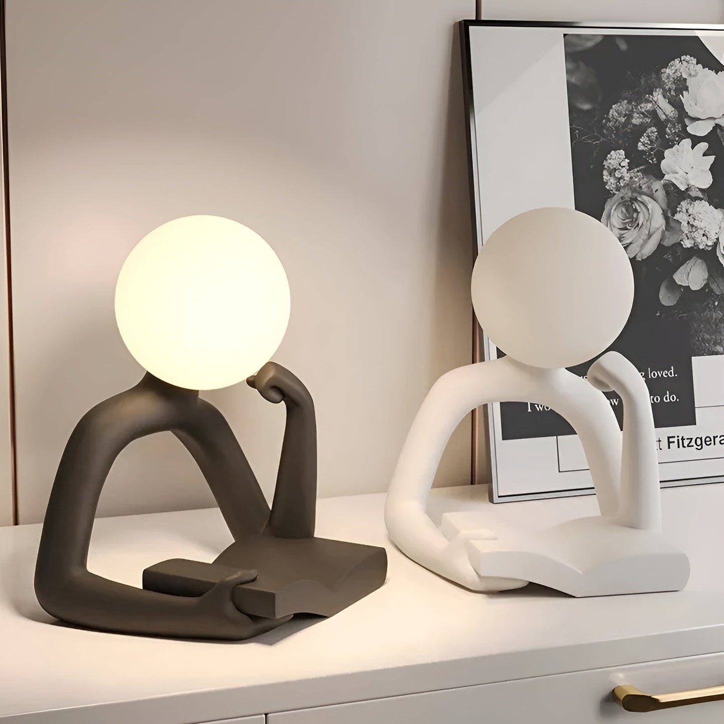 Elegant Designer Table Lamp with Ambient Lighting