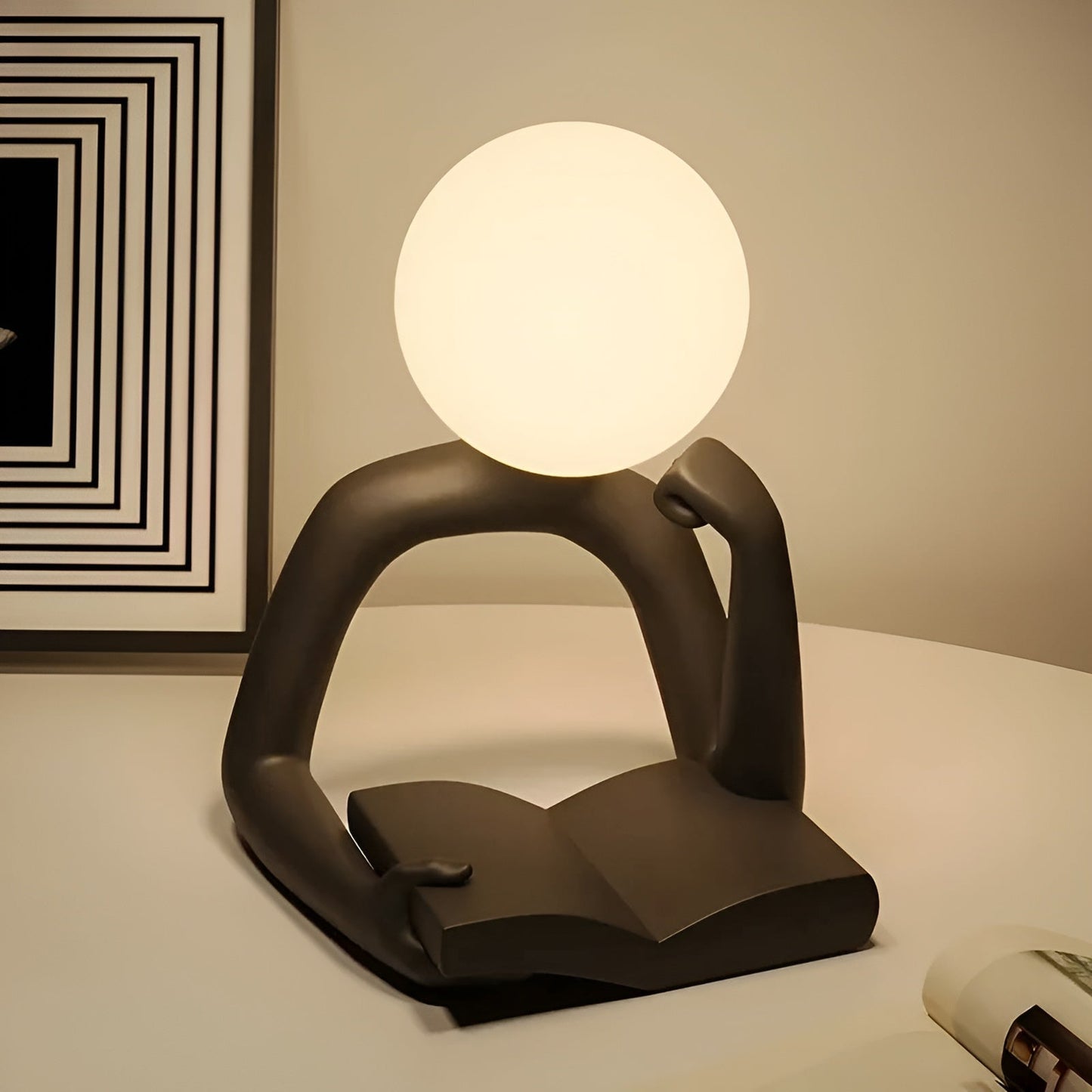 Elegant Designer Table Lamp with Ambient Lighting