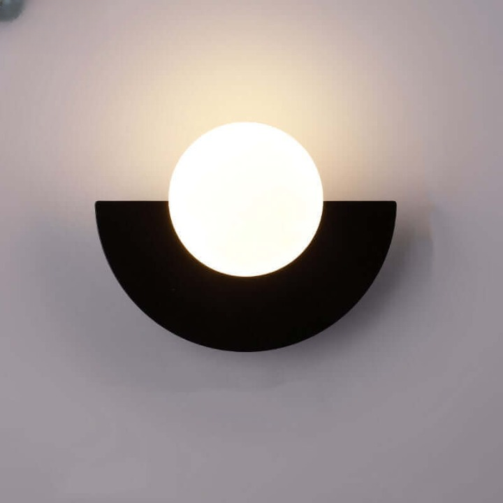 Metallic Half Moon Wall Light Lamp