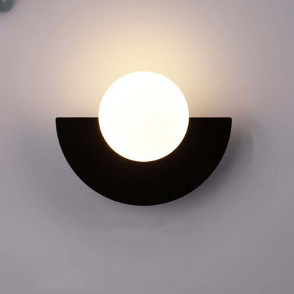 Metallic Half Moon Wall Light Lamp