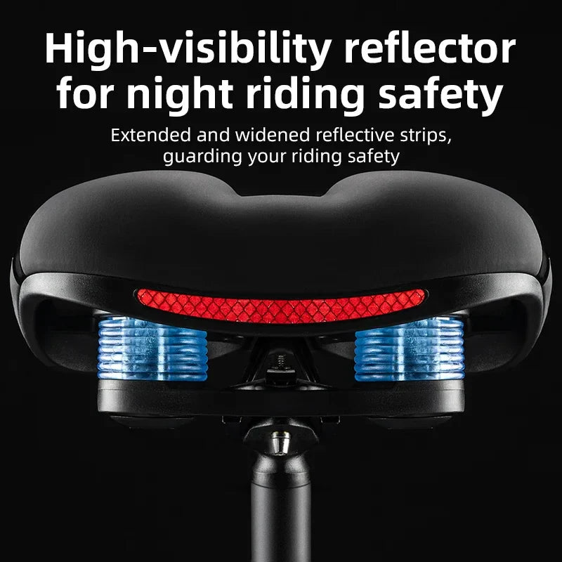 Comfortable Bike Saddle with Shock Absorption and Breathable Design – Ergonomic Bicycle Seat with Thickened Silicone Cushion-3