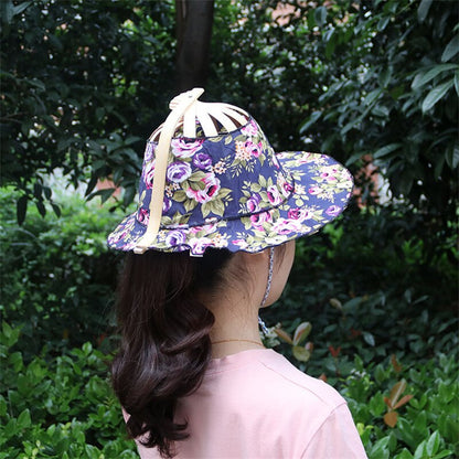 Natural Bamboo Folding Sun Hat