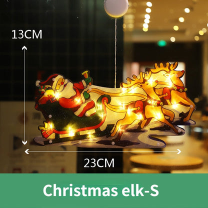 Colorful Christmas Window String Lights