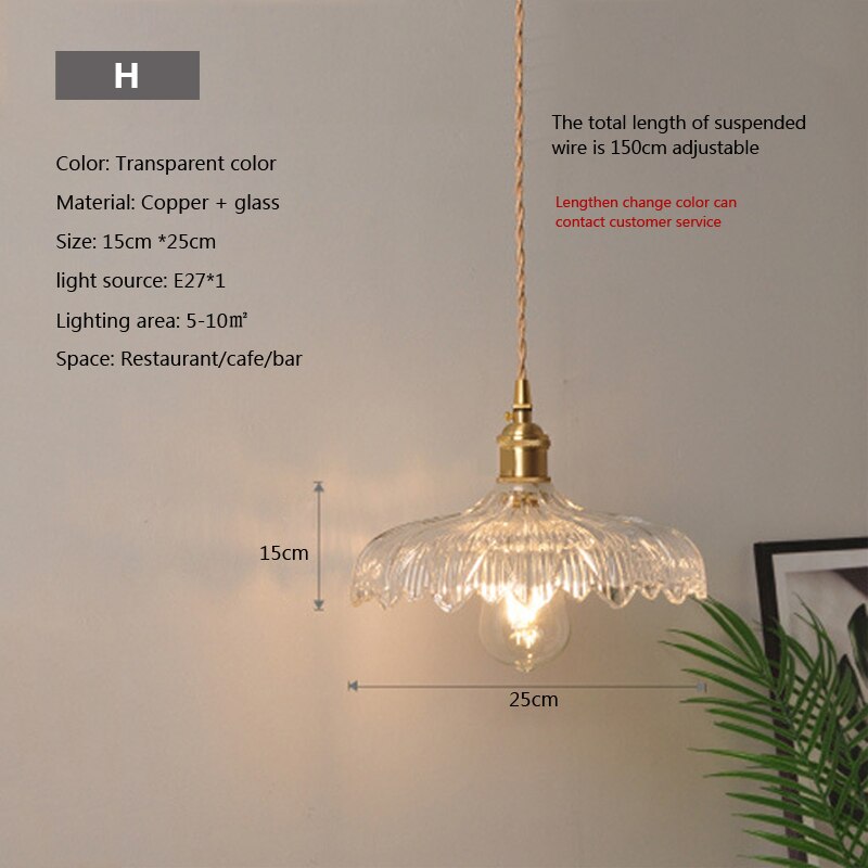 Clear Glass Hanging Pendant Light