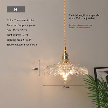 Clear Glass Hanging Pendant Light