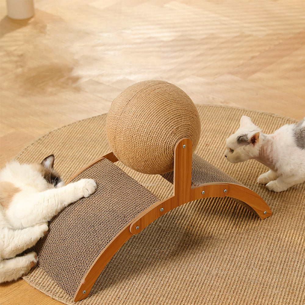 Natural Wood Kitty Play Scratcher Board
