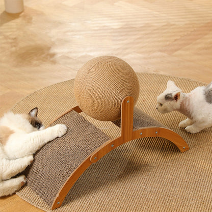 Natural Wood Kitty Play Scratcher Board