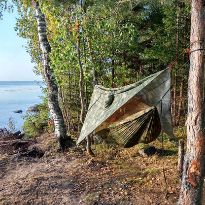 Lightweight Portable Camping Hammock with Bug Net & Rain Fly