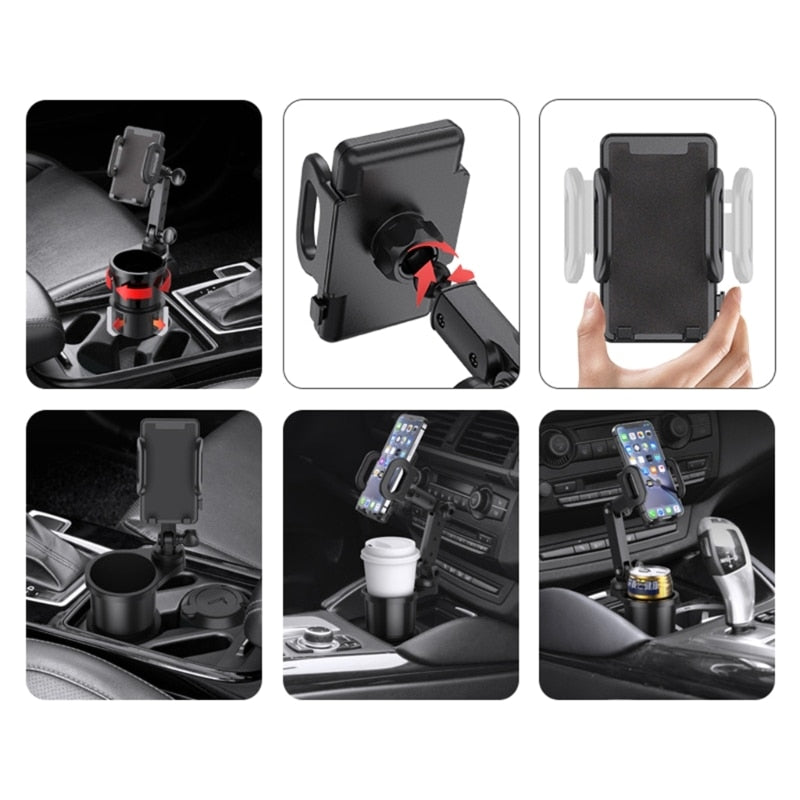 Premium Car Phone Mount Cup Holder Stand