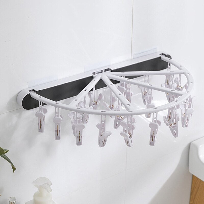 Space-Saving Folding Sock Dryer Rack