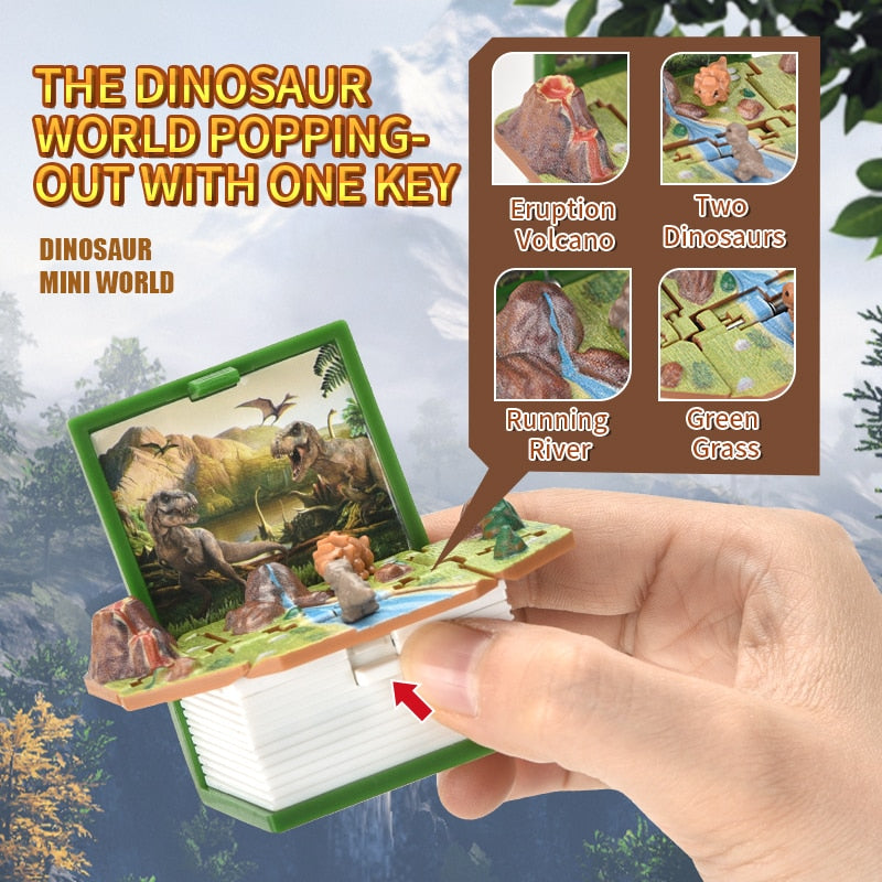 Colorful Dino Mini Figurine Keychain Toy