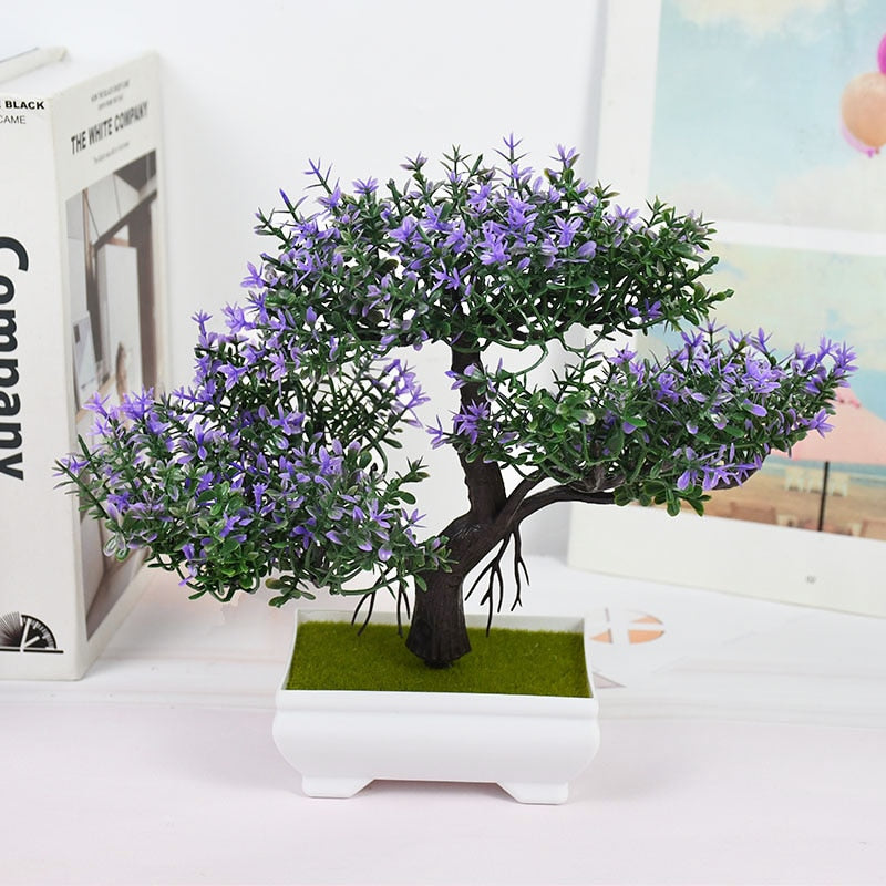 Vibrant Green Silk Plant Home Decoration