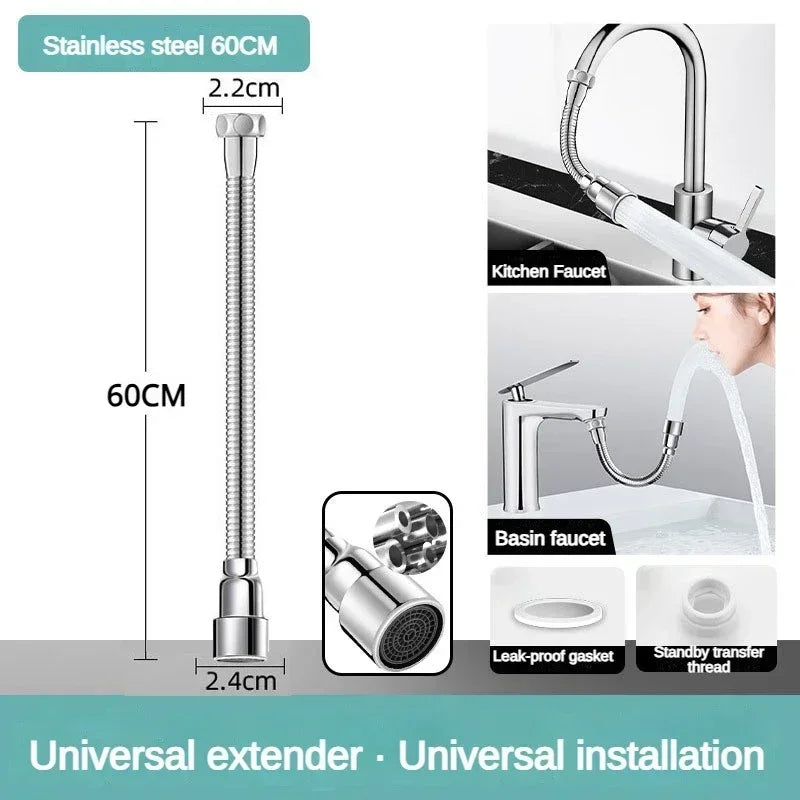 Flexible Kitchen Sink Faucet Spray Nozzle Extender