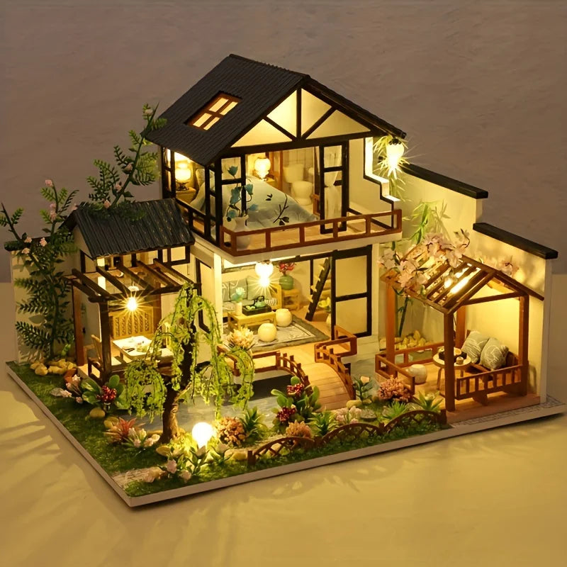 Wooden 3D House Building Kit for Adults & Teens - Fesara