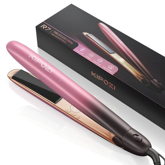 Premium Rose Gold Flat Iron & Curling Tool - Fesara