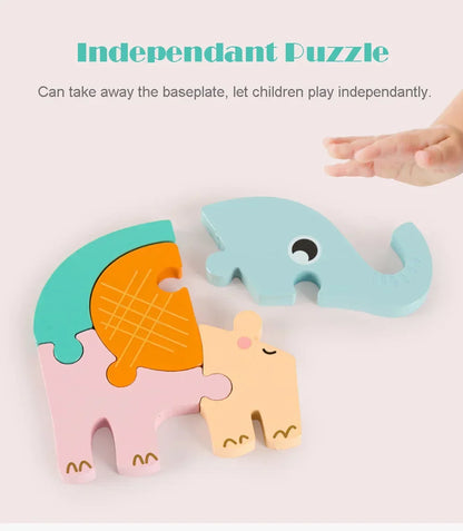 Lightweight Wood Airplane Puzzle Toy