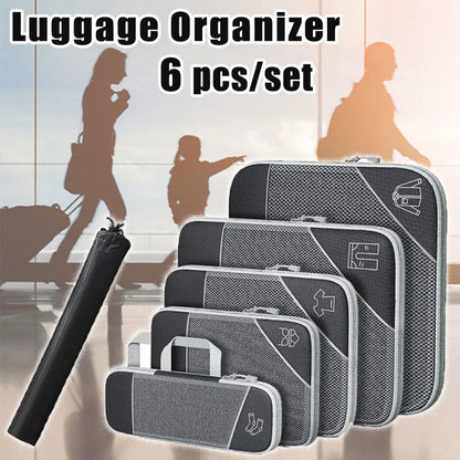 Compact Travel Packing Cubes Set Waterproof Bags
