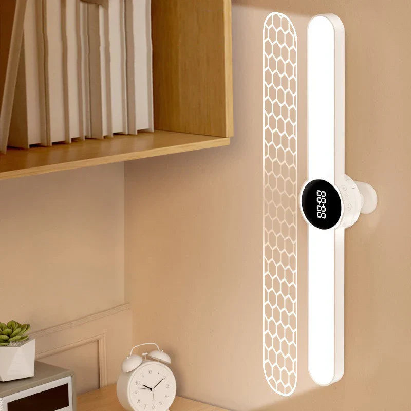 Compact LED Desk Lamp with Clock and USB Port