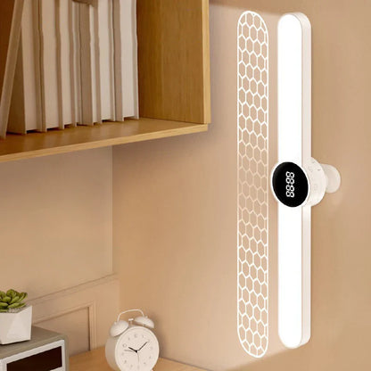 Compact LED Desk Lamp with Clock and USB Port