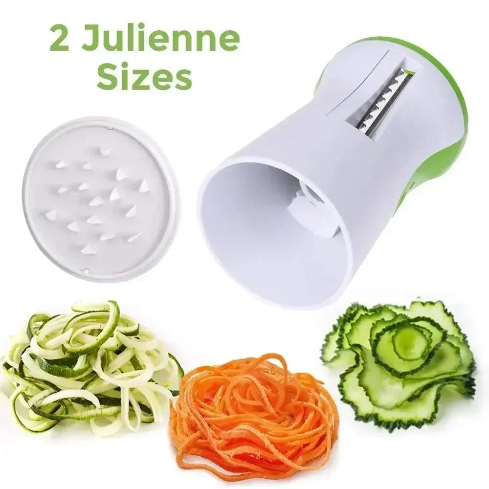 Easy Veggie Spiralizer | Manual Cheese Cutter | Compact Stainless Steel