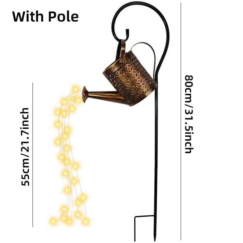 Solar Powered Outdoor Patio Watering Can Lamp - Fesara