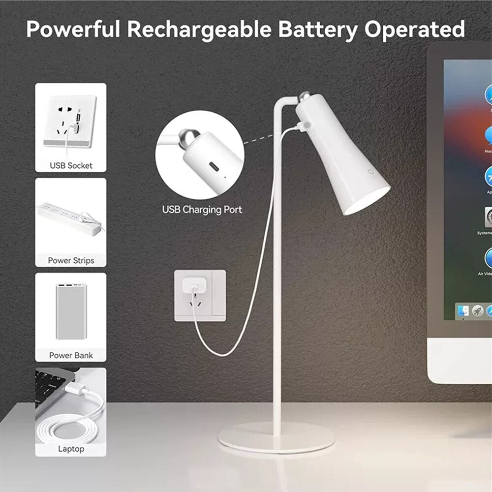Bright Adjustable Rechargeable Desk Lamp