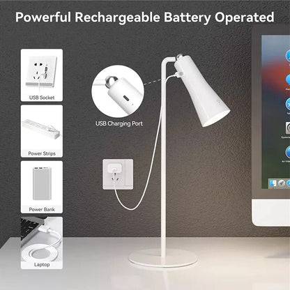 Bright Adjustable Rechargeable Desk Lamp