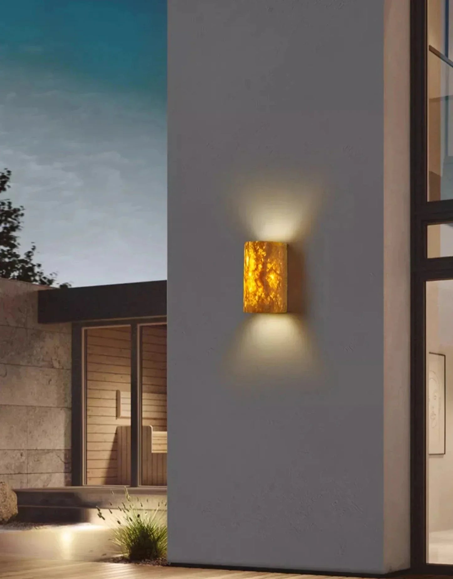 TravertineLuxe – Luxury Stone Wall Light for Modern Homes