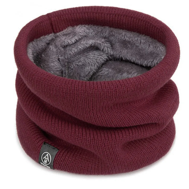 Warm Fleece Lined Winter Scarf for Men and Women
