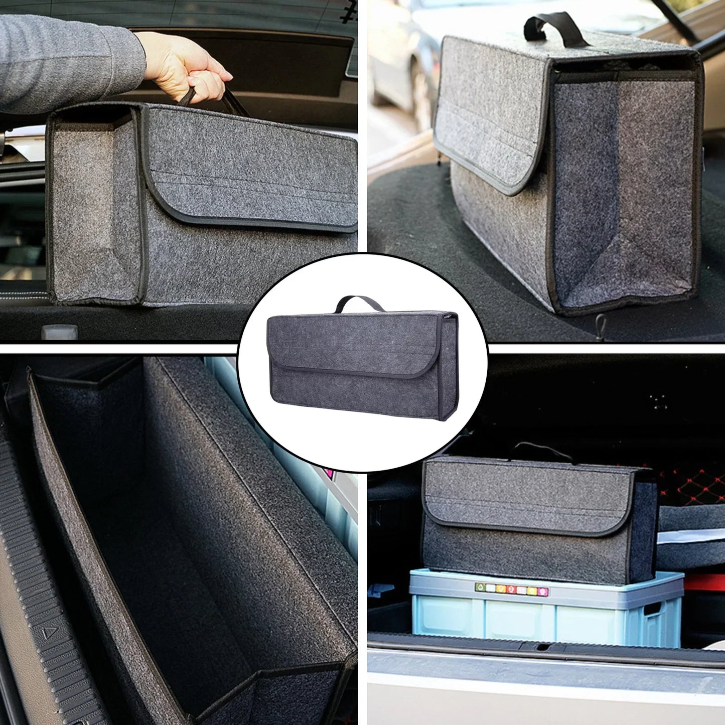 Practical Felt Storage Bag with Handle and Adhesive Strip
